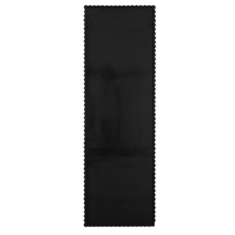 Beaded Rectangular Full-Sized Mirror - 72.25" - Black