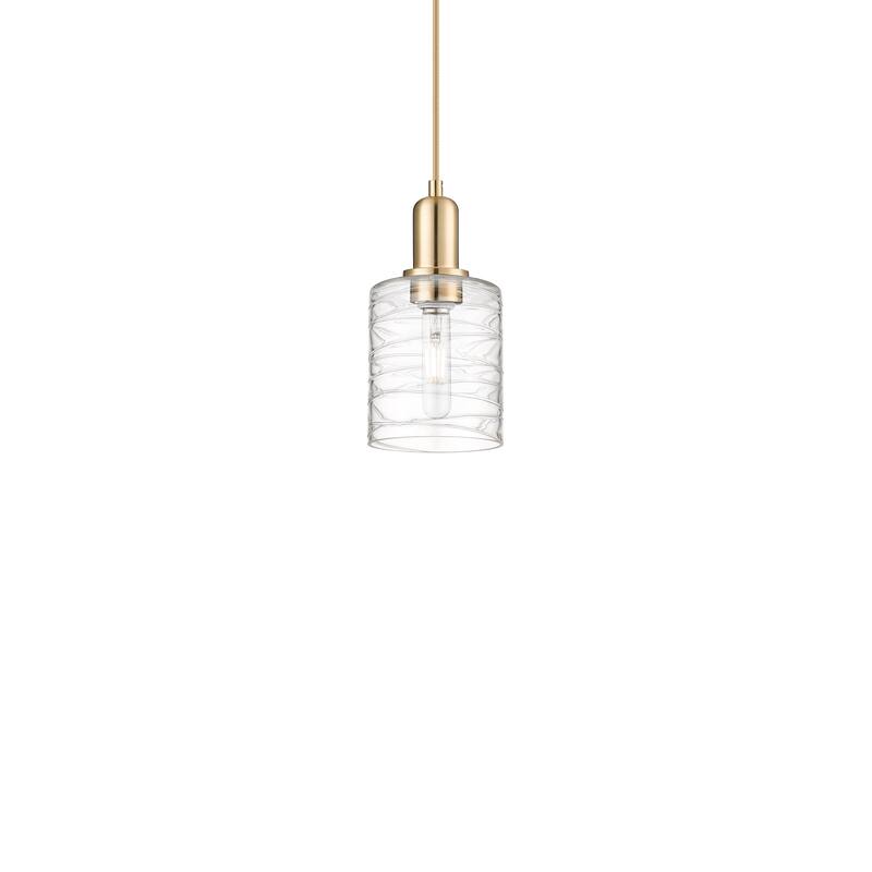 Innovations Lighting 716-1P-10-5 Cobbleskill Pendant Cobbleskill 5" - Champagne Bronze / Deco Swirl