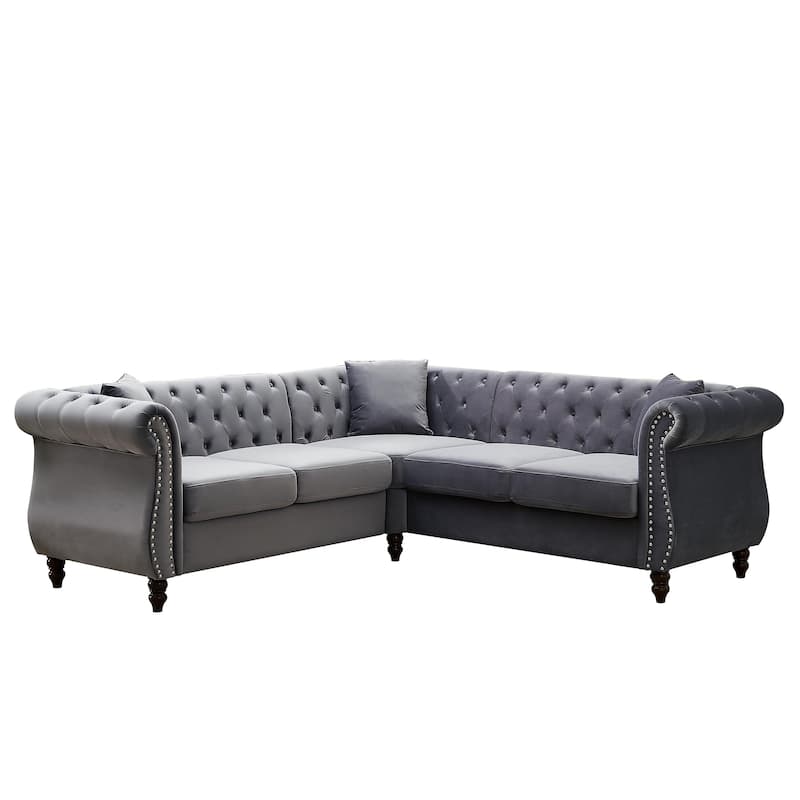 Oversized Corner Sofa Covers, L-Shaped Sectional Couch, 5-Seater Corner Sofas with 3 Cushions