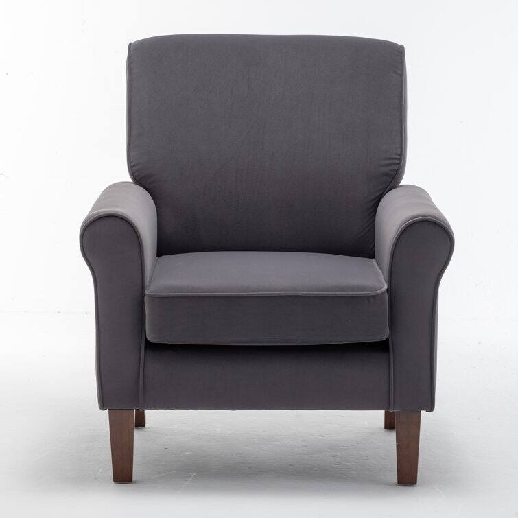 Classic Kentin Velvet Armchair - Grey