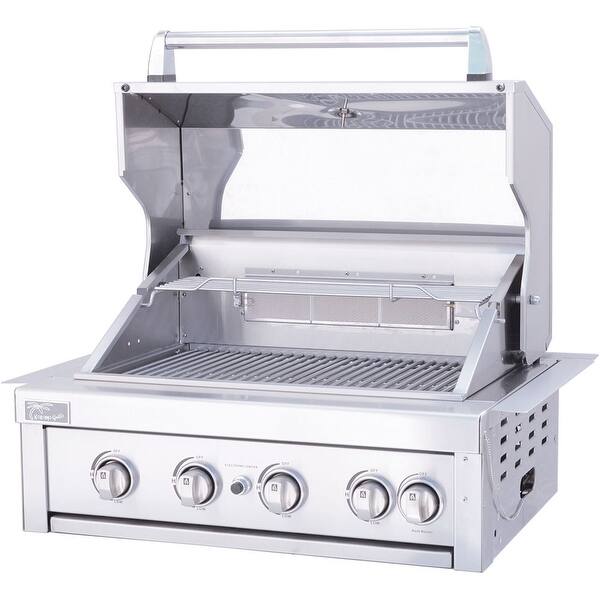 Shop Kokomo Grills Outdoor Kitchen Built In 32 4 Burner Bbq Grill With Back Burner Lj Overstock 24238722