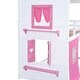 preview thumbnail 32 of 32, Playhouse Design Impression & Beautiful Twin Size Bunk Wood House Bed with Elegant Windows,Sills and Tent,Elegant Children Bed