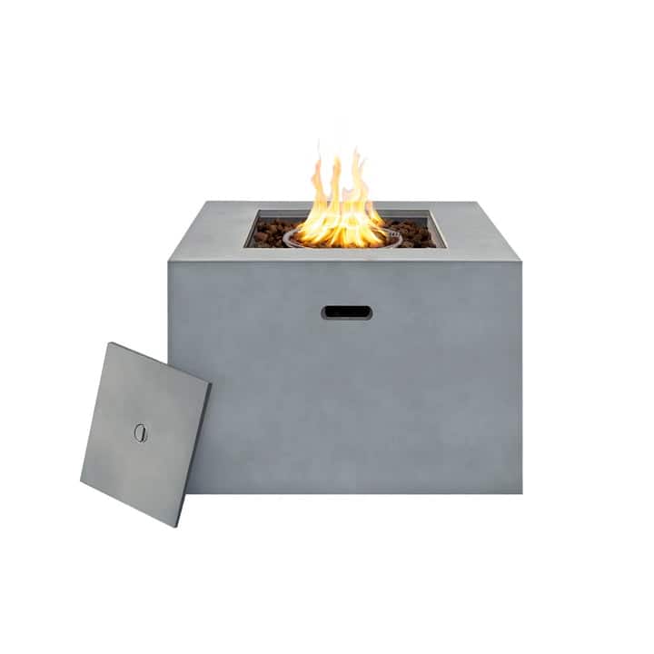 Kinger Home 32-Inch Outdoor Propane Alloy Steel Fire Pit for Patio
