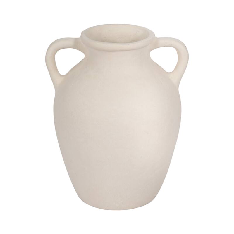 Sagebrook Home Terracotta Vase With Handles, Amphora, Solid Color