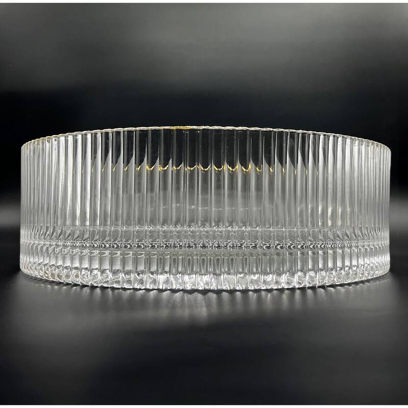 Cowrie Tempered Glass Circular Vessel Bathroom Sink