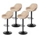 preview thumbnail 48 of 51, Glitzhome Set of 3 Mid-Century Modern Adjustable Swivel Bar Stools - Set of 3