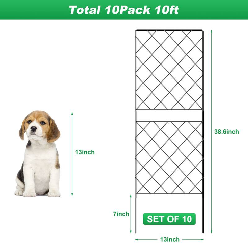Decorative Garden Fence Fencing 10 Pack, 10FT