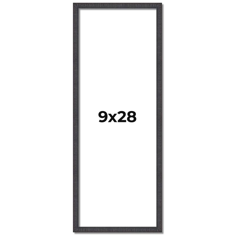 9x28 Frame Brown Solid Wood Picture Frame - Complete Modern Photo