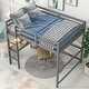 preview thumbnail 2 of 8, Full Size Loft Bed with Integrated Desk, Shelves, and Sturdy Ladder , Maximizes Bedroom Space for Study