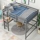 preview thumbnail 22 of 28, Multifunctional Design Wood Loft Bed with Built-in Desk, Safety Guardrails, Ladder, Full Size