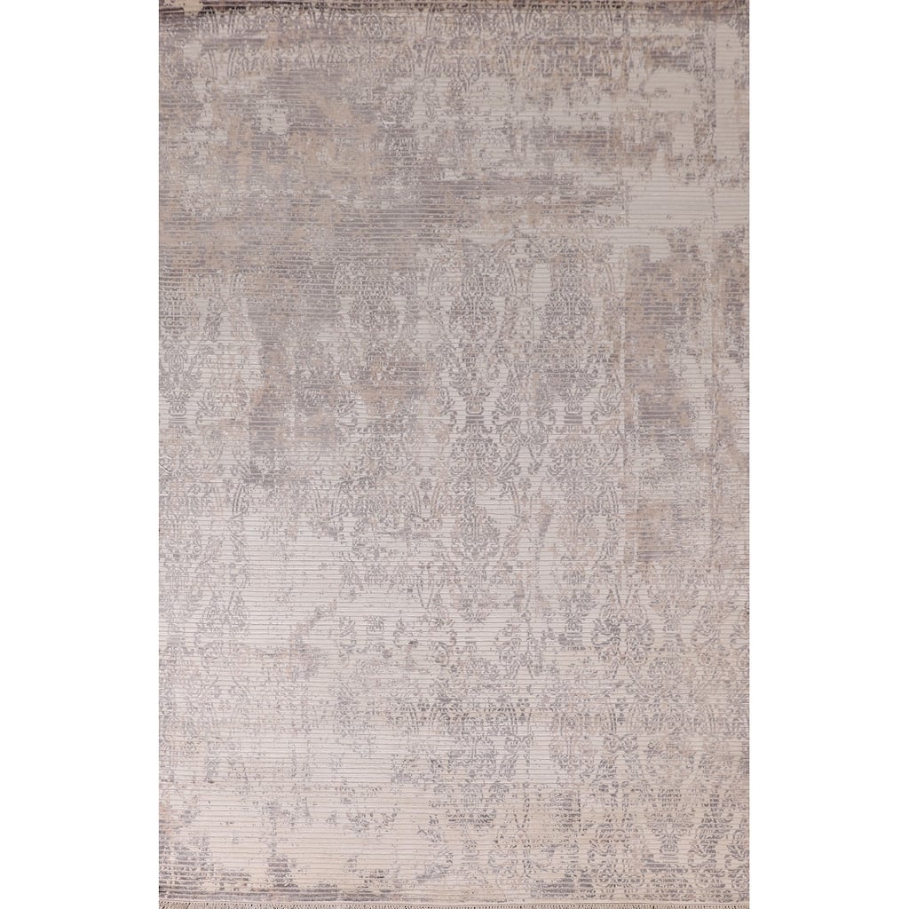 Abstract Modern Area Rug Hand-Knotted Contemporary Wool Carpet - 6'7"x 9'9"