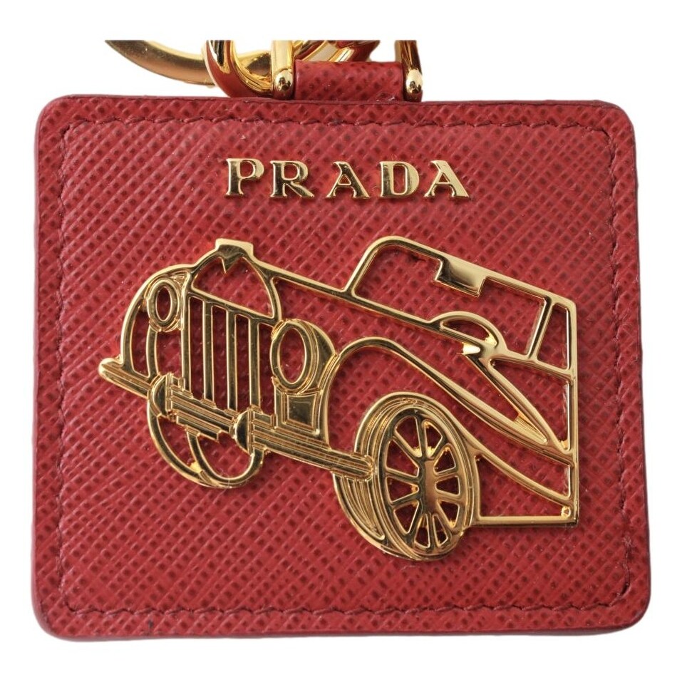 prada saffiano keychain