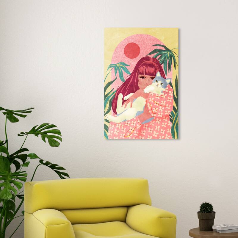 Wynwood Studio Canvas Fashion and Glam An Adorable Pair Pink and Light Pink Modern & Contemporary Wall Art Canvas Print - 30 x 20