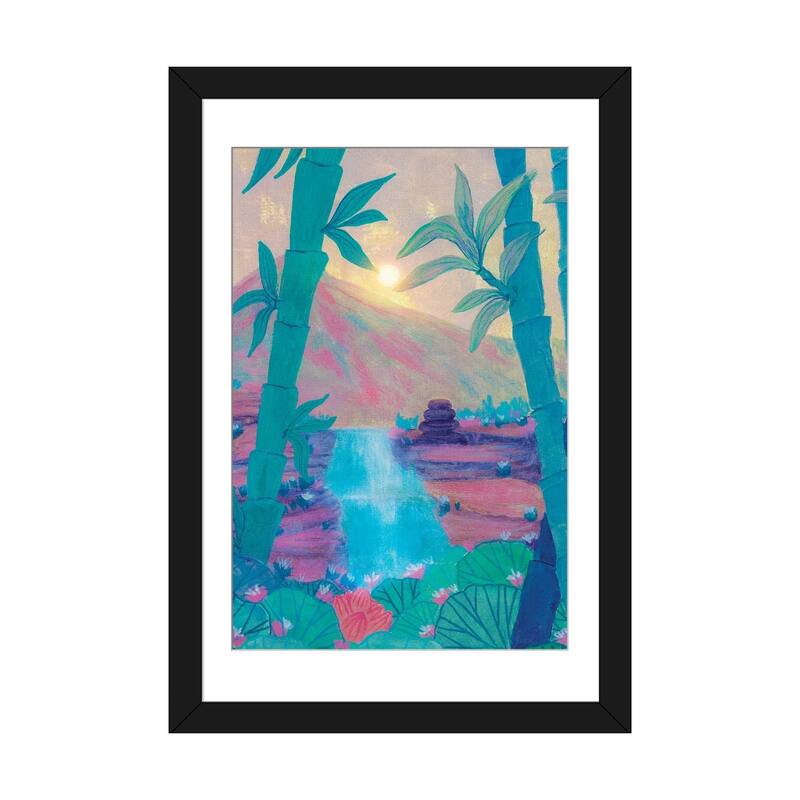 iCanvas "Zen Garden" by Viviana Gonzalez - Black - 32x24x1