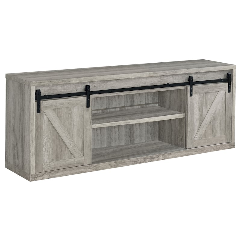 Brockton 71-inch 2-door Engineered Wood TV Stand - Grey Driftwood
