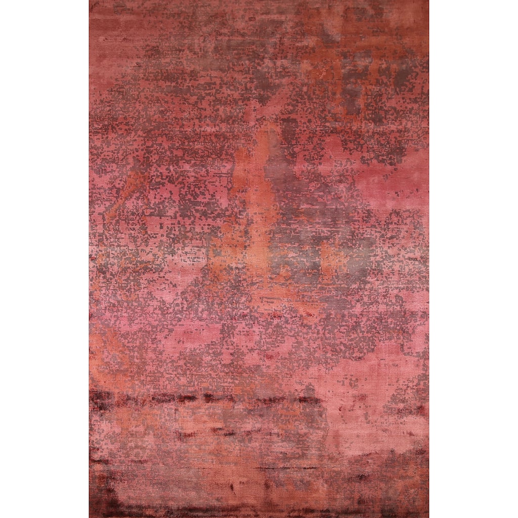 All-Over Abstract Modern Area Rug Handmade Wool Carpet - 5'0"x 8'1"