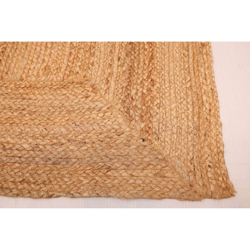 ECARPETGALLERY Braided Weave Palas Denizli Tan Jute Rug - 5'4 x 7'4