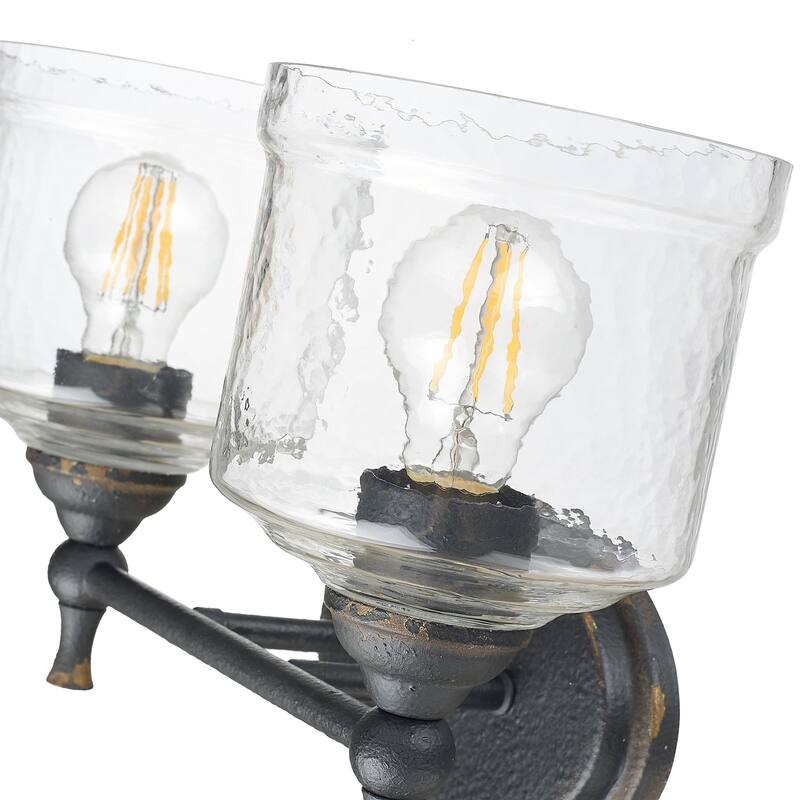 Golden Lighting 0806-BA2 HWG Keating 2 Light 15" Wide Vanity Light
