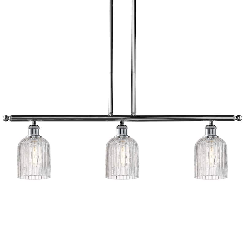 Innovations Lighting 516-3I-10-36 Bridal Veil Pendant Bridal Veil 3 - Polished Chrome / Clear