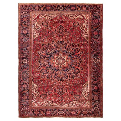 ECARPETGALLERY Hand-knotted Sarabi Red Wool Rug - 9'9 x 13'2