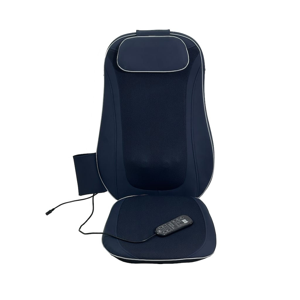 Shiatsu Back Massager with Heat and Kneading - Dark Blue - 15.94" W x 14.17" D x 25.98" H