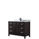 Option Dark Espresso, Black Trim,White Carrara Marble Top