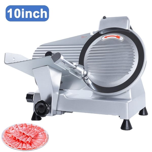 slide 2 of 16, Meat Slicer Machine10 inch Commercial Meat Slicer 240W Semi-Auto Foody Slicer - 10 inch Slicer 10 inch Slicer