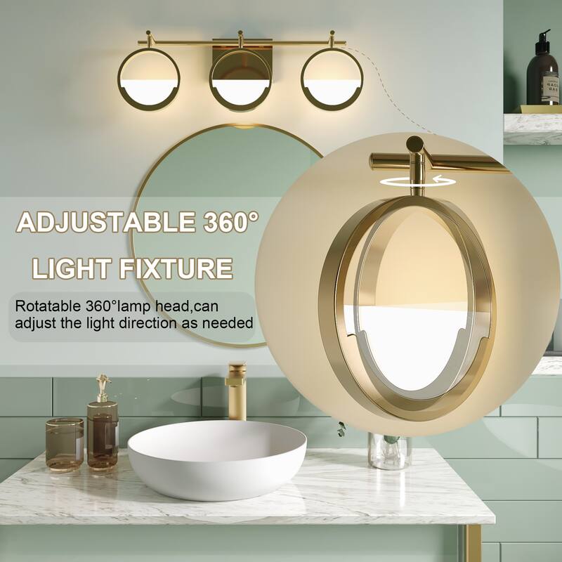 ExBrite Modern Style 3-Light LED Vanity Light, Energy-Efficient