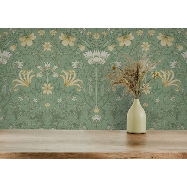 ✔️Antique wall paper U.W.P.C of N.A Vintage Floral Non-Pasted Wallpaper undefined 396 in x 20.8