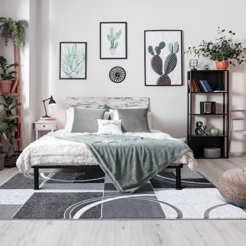 LUXE WEAVERS Modern Scandinavian Geometric Abstract Area Rug - 5' x 7'