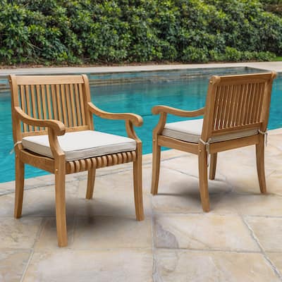 Cambridge Casual 2-piece Chara Teak Patio Dining Chair with Cushion