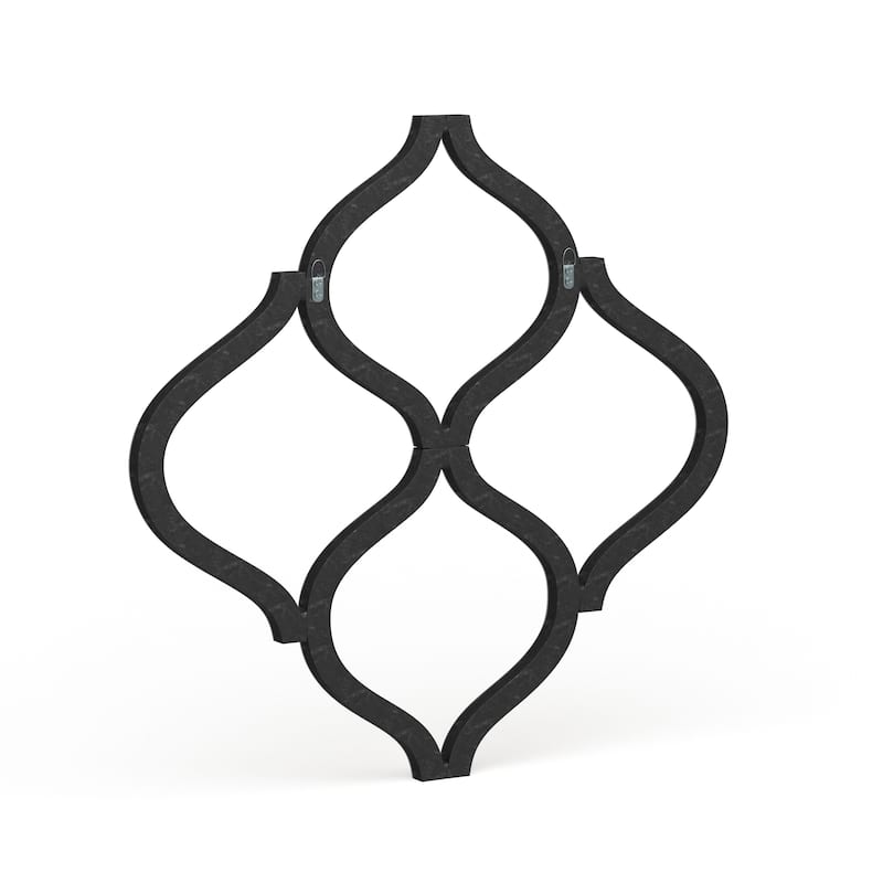 Allan Andrews Decorative Lattice Beveled Accent Wall Mirror - Silver