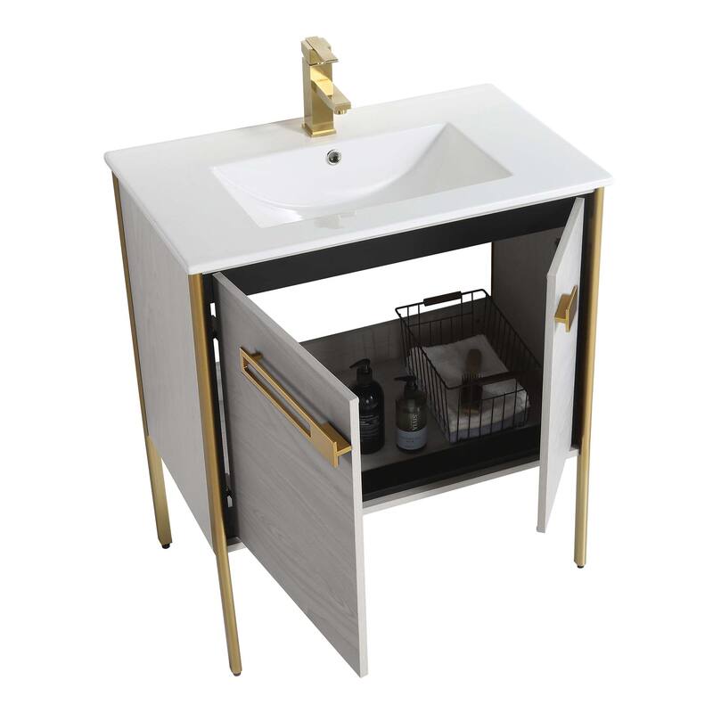 Fine Fixtures Oakville Bathroom Vanity with White Ceramic Sink