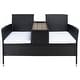 preview thumbnail 5 of 18, SAFAVIEH Outdoor Viora Wicker Loveseat. - 52" W x 25" D x 33" H