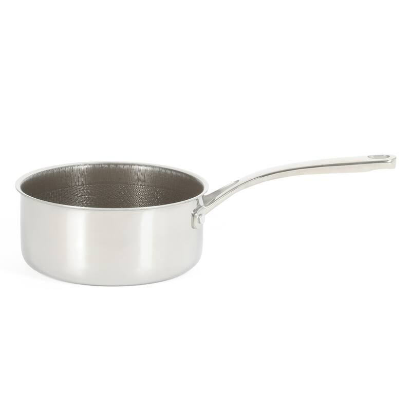 Martha Stewart Badgley Hybrid Nonstick 10 Piece TriPly Stainless Steel Pots and Pans Non-Toxic Kitchen Cookware Set -