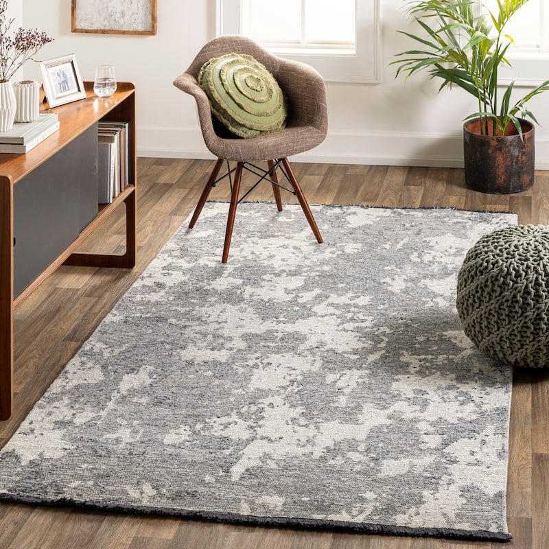 Livabliss Bente Modern Abstract Area Rug - 7'6" x 10' - Slate