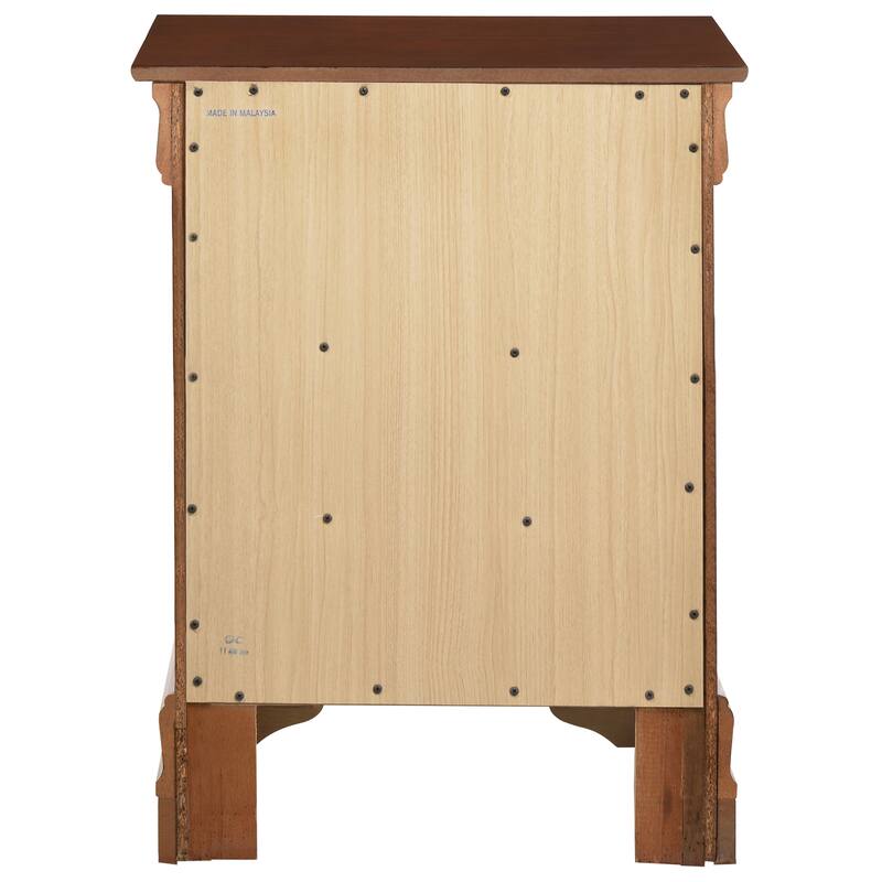3-Drawer Cherry Wood Nightstand, Elegant Design, Ample Storage, Sturdy & Durable