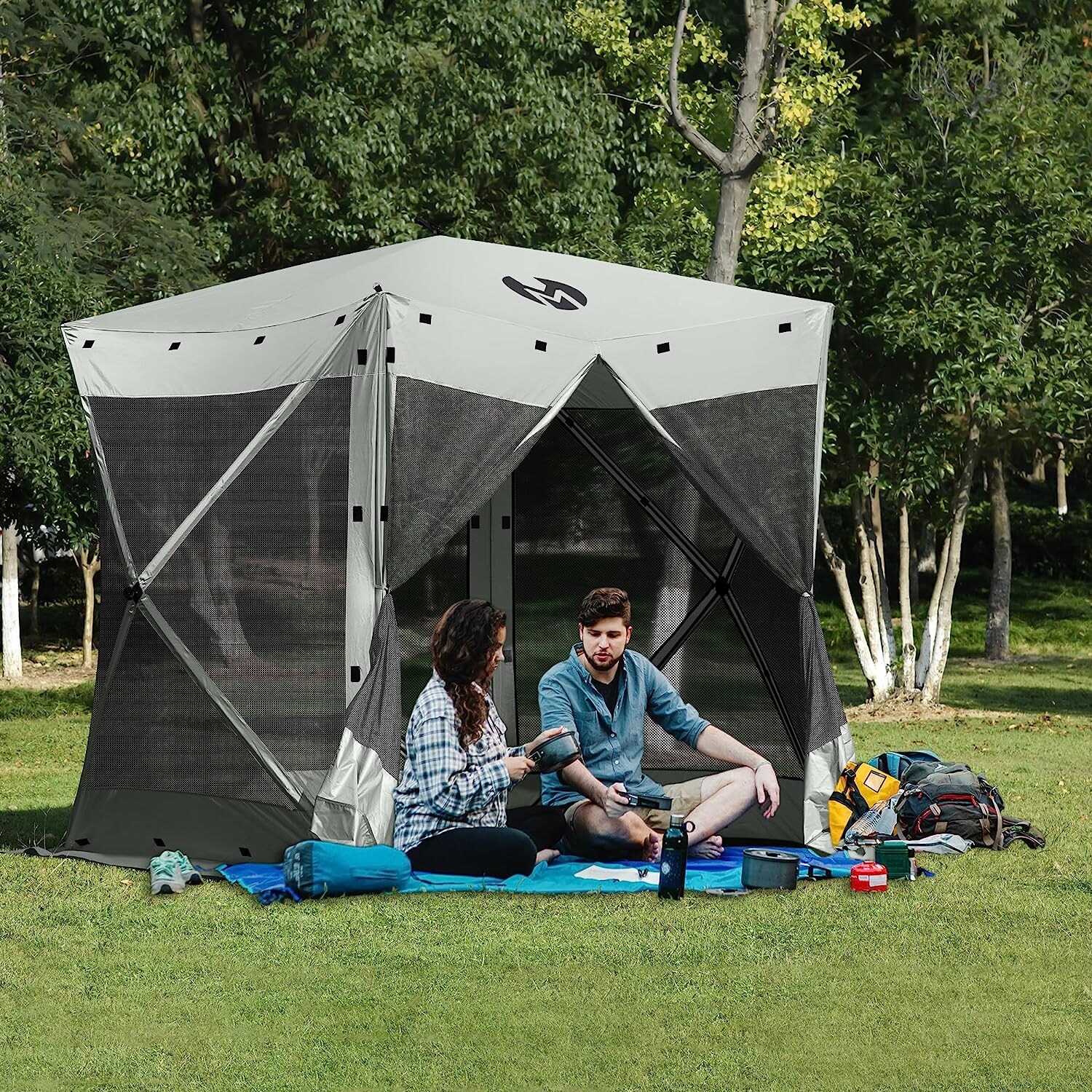 Clam screen tent with sides hot sale
