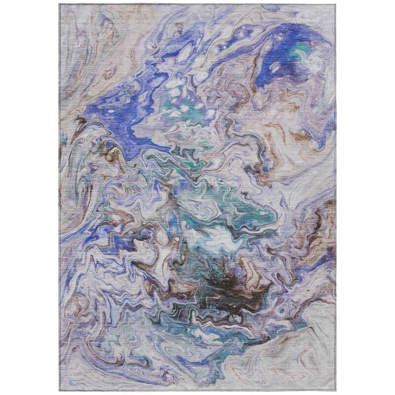 HomeRoots Abstract Transitional Rectangle Outdoor Rug