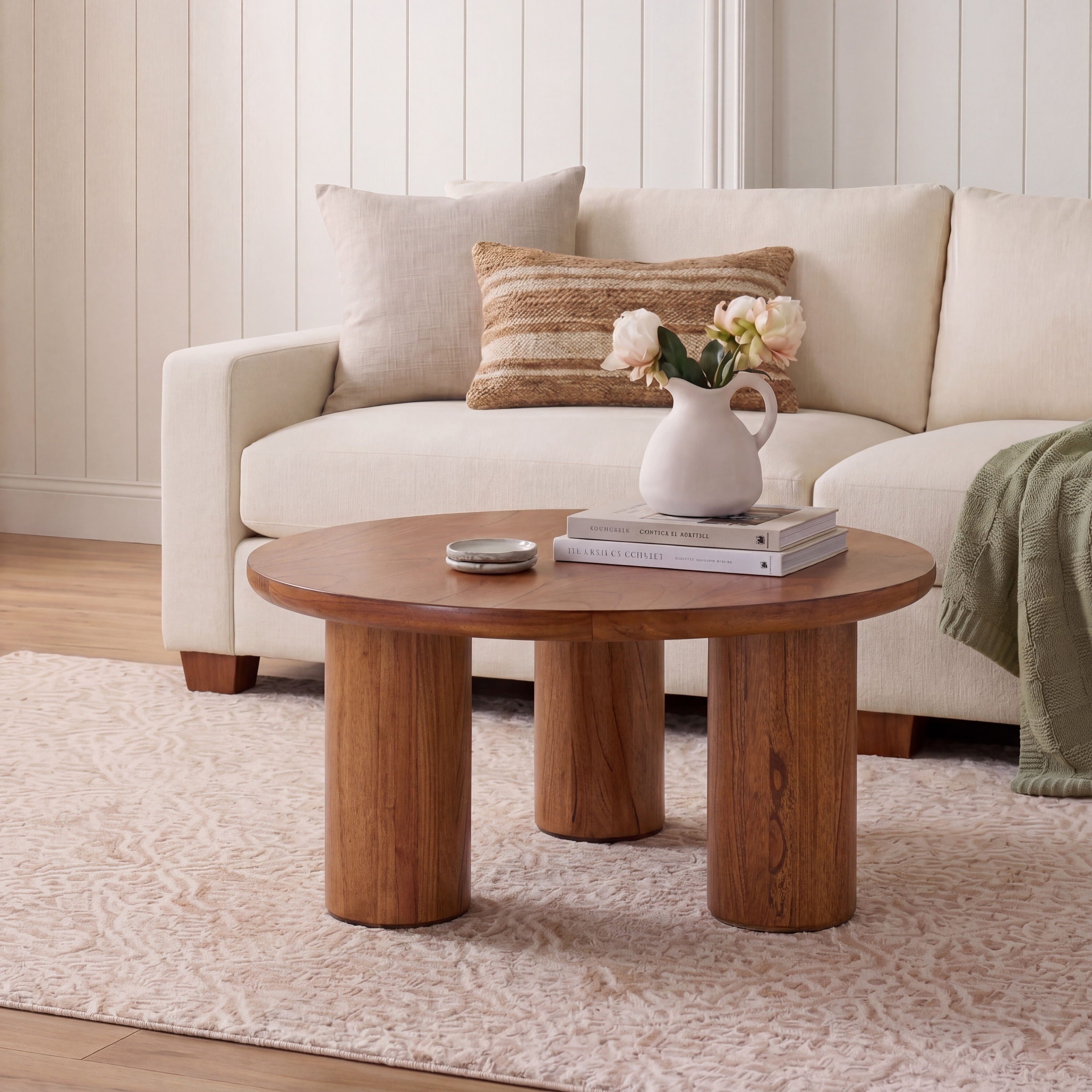 SAFAVIEH Heivi 3 Leg Round Coffee Table - 40" W x 40" D x 18" H - 40Wx40Dx18H