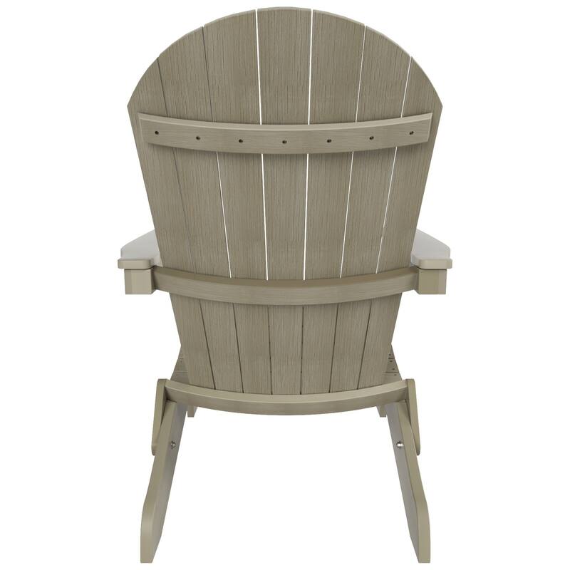 Vineyard HIPS Outdoor Folding Eco-Friendly All Weather Seashell Adirondack Chair (Set of 2)