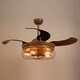 preview thumbnail 1 of 7, Industry 46-inch Bronze Industrial Weathered Oak Retractable Ceiling Fan