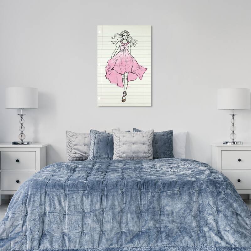 Wynwood Studio Canvas Fashion and Glam Runway Letter Rose Pink and Pastel Pink Modern & Contemporary Wall Art Canvas Print - 36 x 24