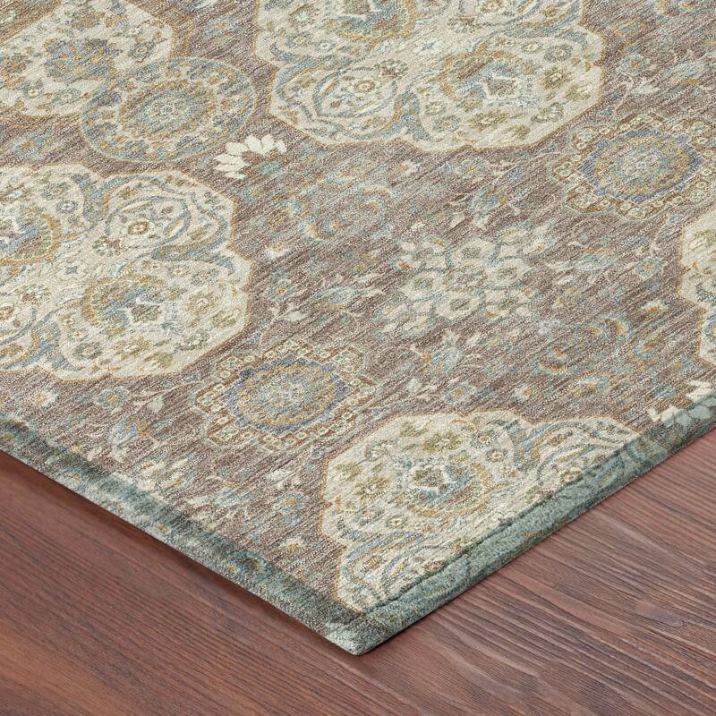 Machine Washable Indoor/ Outdoor Global Budden Chantille Rug