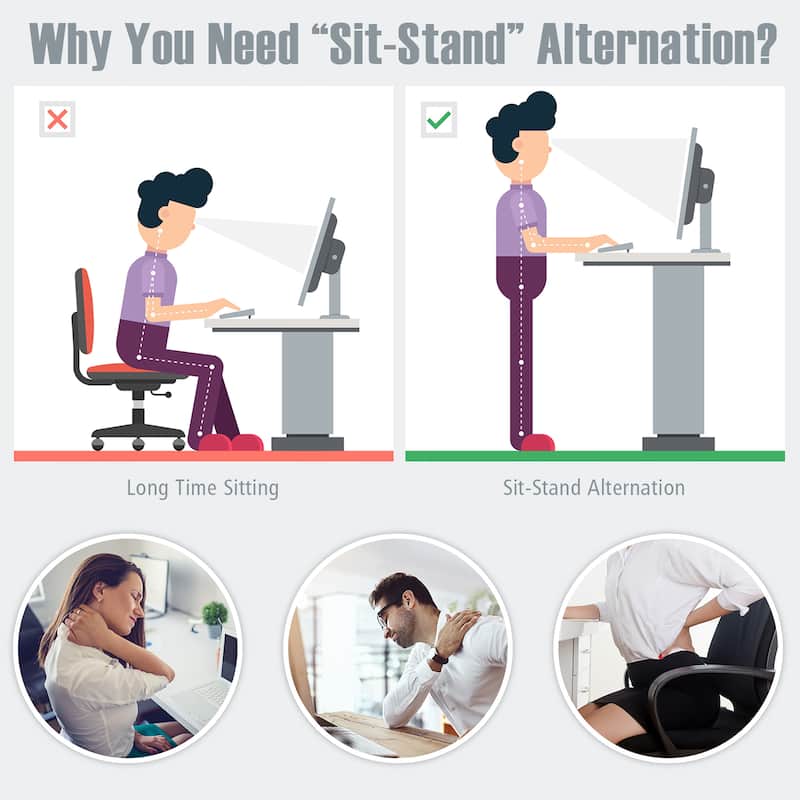 Swivel Mobile Laptop Podium Portable Standing Desk with Storage Space