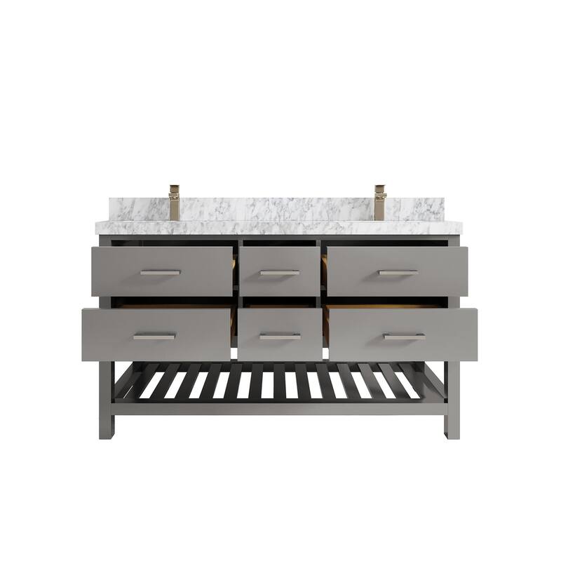 Willow Collections 60 in. W x 22 in. D Parker Double Sink Bathroom Vanity with Countertop