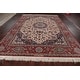 preview thumbnail 14 of 18, Wool & Silk Floral Ivory Isfahan Persian Area Rug Hand-Knotted - 8'5" x 11'9"