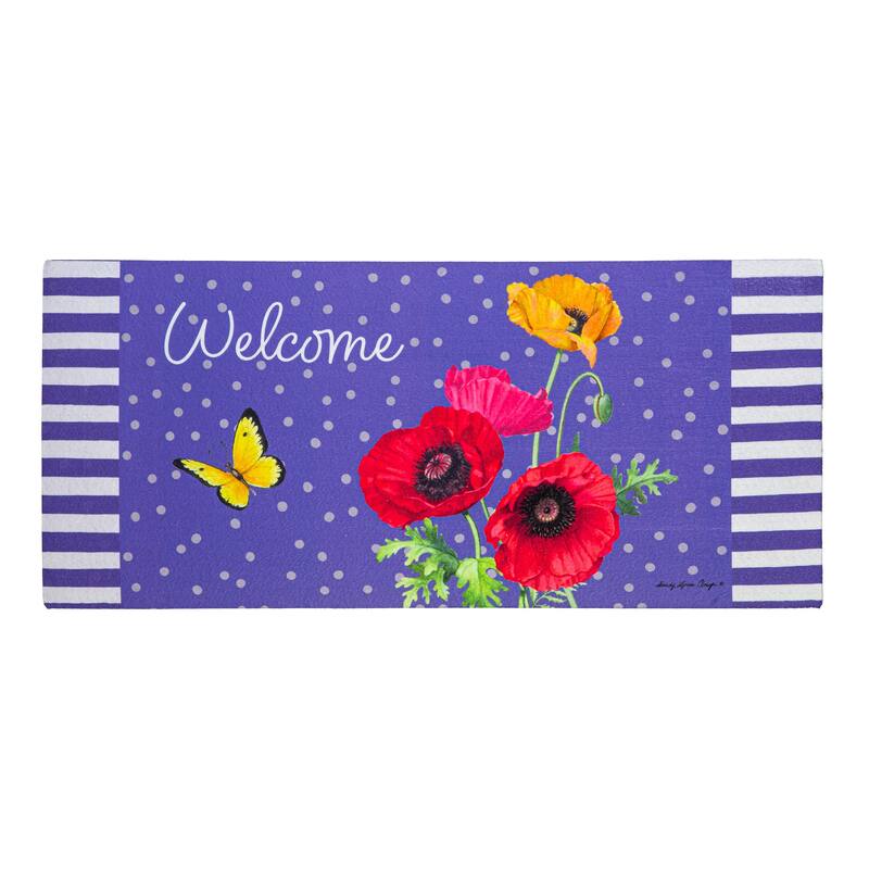 22 in. x 10 in. Poppy Welcome Sassafras Switch Mat