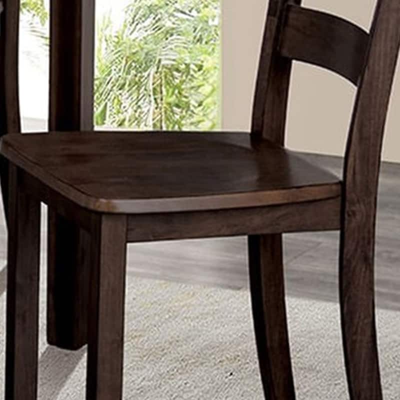 Farmhouse Expresso Solid Wood 5-piece Dining Table Set
