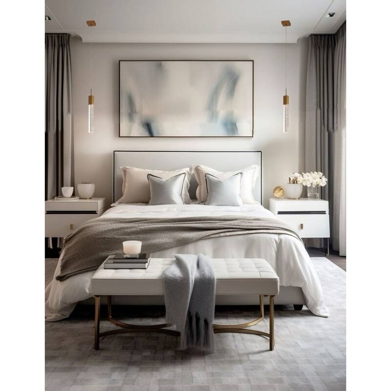 1-Light Gold Single Pendant With A Clear Bubble Crystal